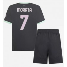 AC Milan Alvaro Morata #7 Tredjedraktsett Barn 2024-25 Kortermet (+ korte bukser)